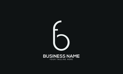 Alphabet BF or FB abstract monogram vector logo template