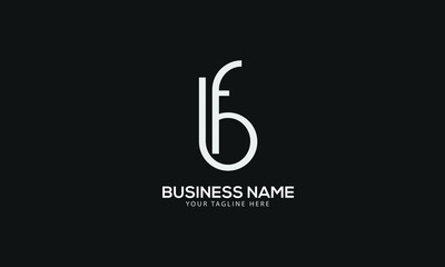 Fototapeta premium Alphabet BF or FB abstract monogram vector logo template