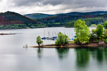 lake and mountains