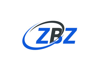 Obraz premium ZBZ letter creative modern elegant swoosh logo design