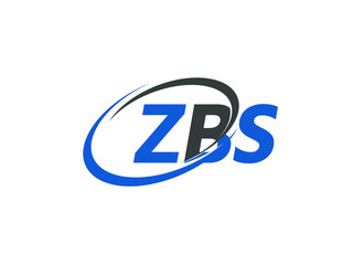 Obraz premium ZBS letter creative modern elegant swoosh logo design
