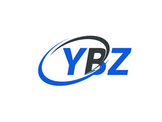 YBZ letter creative modern elegant swoosh logo design