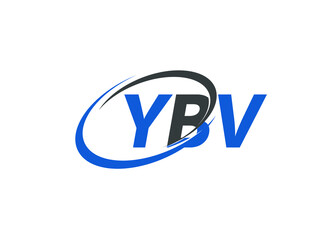YBV letter creative modern elegant swoosh logo design