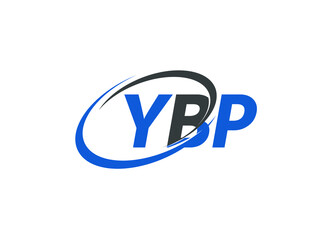 Fototapeta premium YBP letter creative modern elegant swoosh logo design