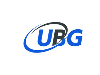 Fototapeta premium UBG letter creative modern elegant swoosh logo design