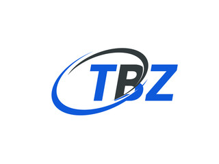 TBZ letter creative modern elegant swoosh logo design