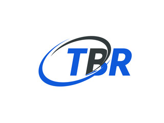 TBR letter creative modern elegant swoosh logo design