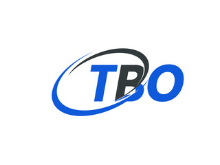 TBO letter creative modern elegant swoosh logo design