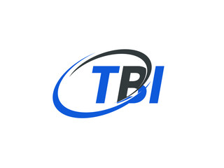 TBI letter creative modern elegant swoosh logo design