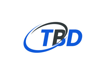 TBD letter creative modern elegant swoosh logo design