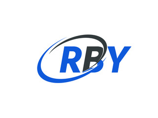 RBY letter creative modern elegant swoosh logo design
