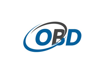 OBD letter creative modern elegant swoosh logo design