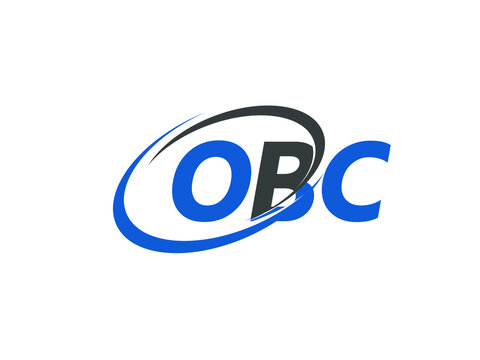 OBC letter creative modern elegant swoosh logo design