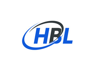Obraz premium HBL letter creative modern elegant swoosh logo design