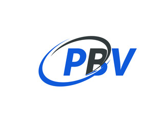 Obraz premium PBV letter creative modern elegant swoosh logo design