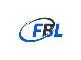 FBL letter creative modern elegant swoosh logo design