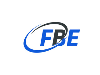FBE letter creative modern elegant swoosh logo design