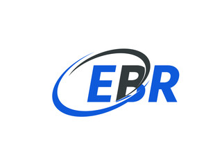 Obraz premium EBR letter creative modern elegant swoosh logo design