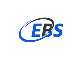 EBS letter creative modern elegant swoosh logo design