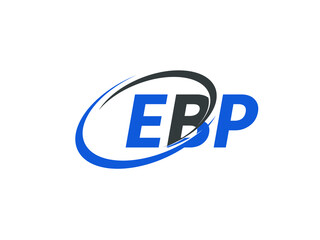 EBP letter creative modern elegant swoosh logo design