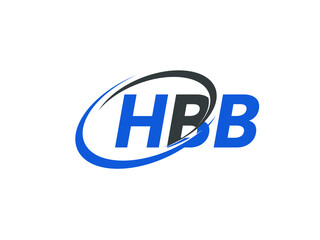 HBB letter creative modern elegant swoosh logo design
