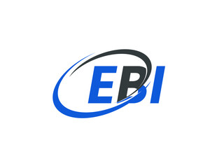 EBI letter creative modern elegant swoosh logo design