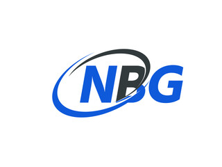 NBG letter creative modern elegant swoosh logo design