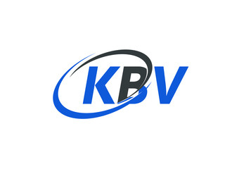 KBV letter creative modern elegant swoosh logo design