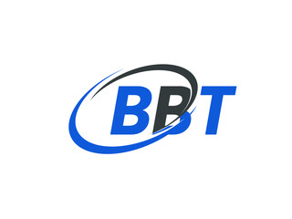 BBT letter creative modern elegant swoosh logo design