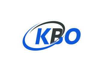 KBO letter creative modern elegant swoosh logo design