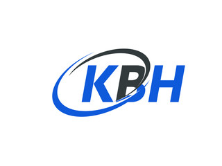 KBH letter creative modern elegant swoosh logo design