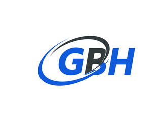 GBH letter creative modern elegant swoosh logo design
