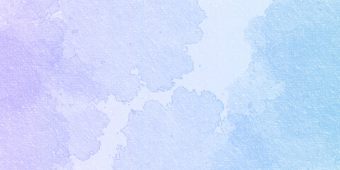 Vintage light purple watercolor paint hand drawn illustration with paper grain texture for aquarelle design. Abstract grunge violet gradient violet water color artistic brush paint splash background