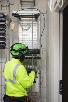 Engineer during work
