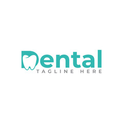 Fototapeta na wymiar dental logo lettering design vector template dental logo wordmark dental typography