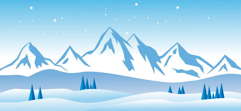Mountains graphic in vector quality. 