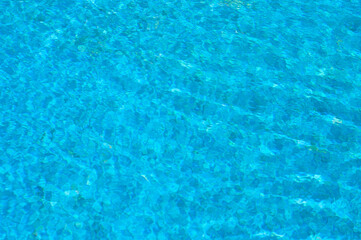 Background of Rippled Pattern of Clean Water in Blue Swimming Pool Top view. Abstract background Shining Blue Water Ripple background Wallpaper