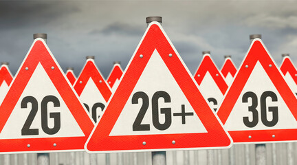 2G, 2G plus und 3G Schilder