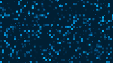 abstract motion blue box square background ,multicolor glowing lights, dark blue square mosaic pattern background