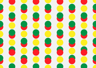 Geometric seamless pattern with multicolored circles