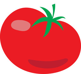 Red whole tomato flat