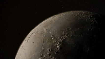 Obraz premium moon slightly lit high detail