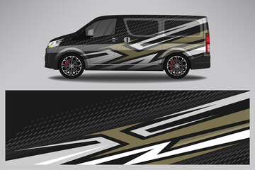 Car wrap design race livery vehicle vector. Graphic stripe racing background kit designs for vehicle, race car, rally, adventure and livery