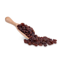 Dried raisins isolated on white background