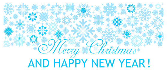 Merry Christmas card. Background with snowflakes