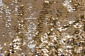 Fabric with gold sequins