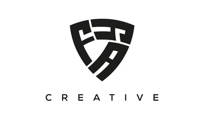 Fototapeta na wymiar Shield letters FAY creative logo