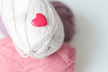 beautiful soft baby cotton yarn with red heart