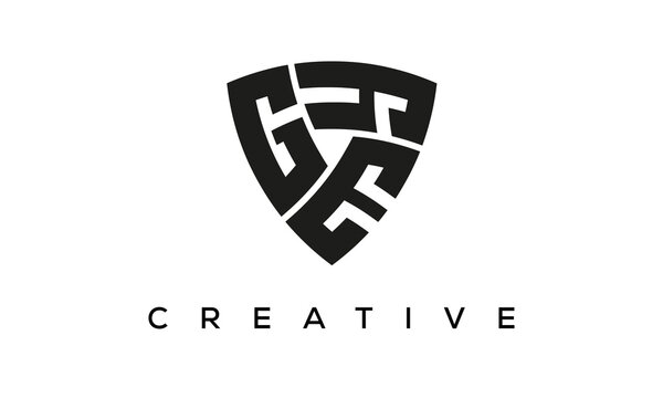 Shield letters GEY creative logo