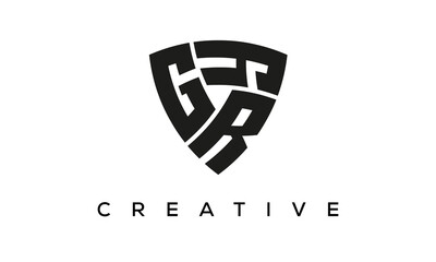 Shield letters GRY creative logo